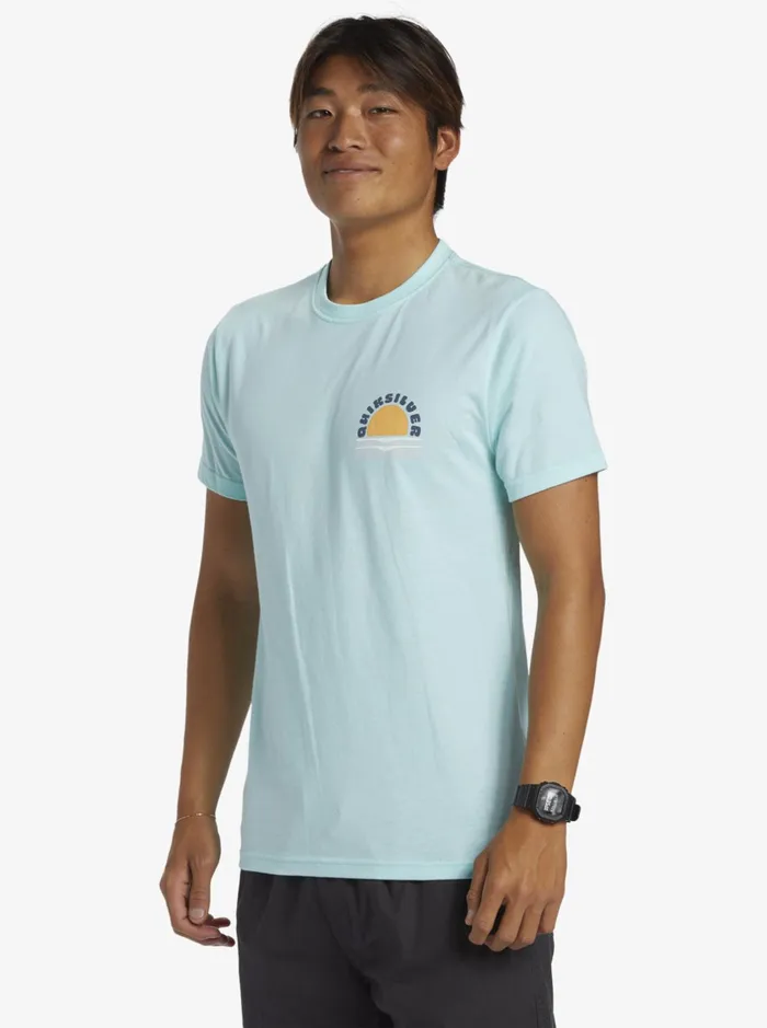 Tees Men Quiksilver Sunset Dreams TShirt Beach Glass Heather Tees Men Quiksilver Sunset Dreams TShirt Beach Glass Heather