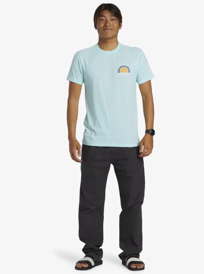 Tees Men Quiksilver Sunset Dreams TShirt Beach Glass Heather Tees Men Quiksilver Sunset Dreams TShirt Beach Glass Heather