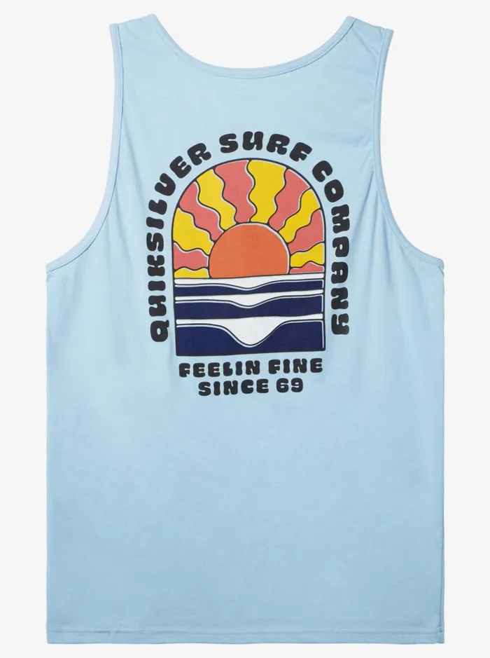 Tees Men Quiksilver Sunset Dreams Tank Top Clear Sky Tees Men Quiksilver Sunset Dreams Tank Top Clear Sky