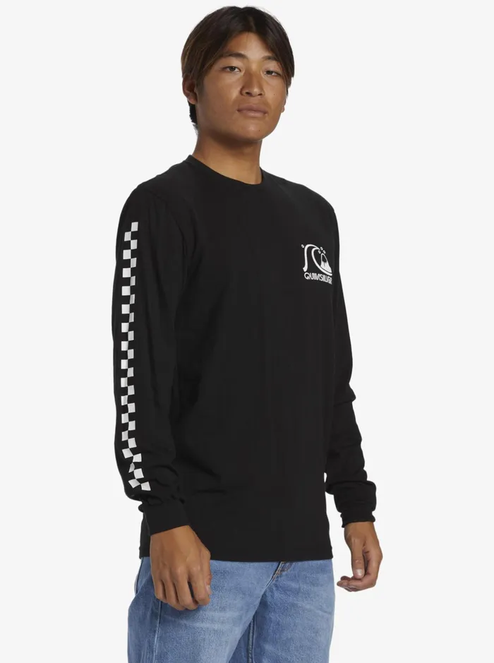 Tees Men Quiksilver The Original Long Sleeve TShirt Black Tees Men Quiksilver The Original Long Sleeve TShirt Black