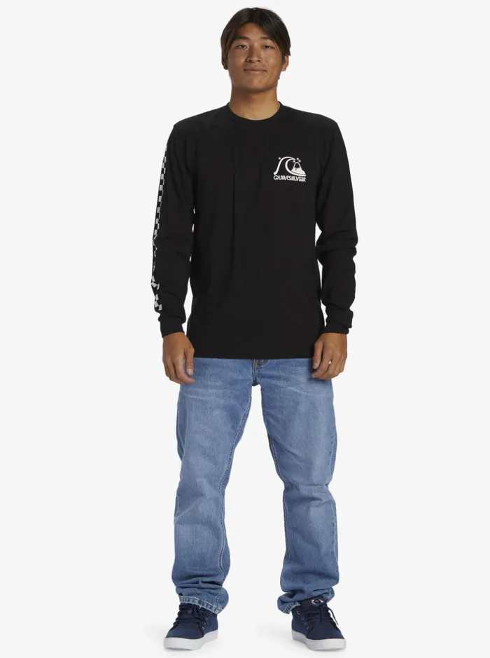 Tees Men Quiksilver The Original Long Sleeve TShirt Black Tees Men Quiksilver The Original Long Sleeve TShirt Black