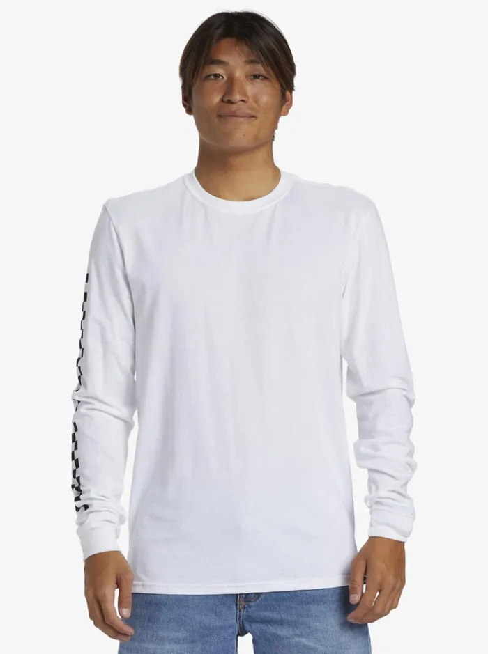 Tees Men Quiksilver The Original Long Sleeve TShirt White Tees Men Quiksilver The Original Long Sleeve TShirt White