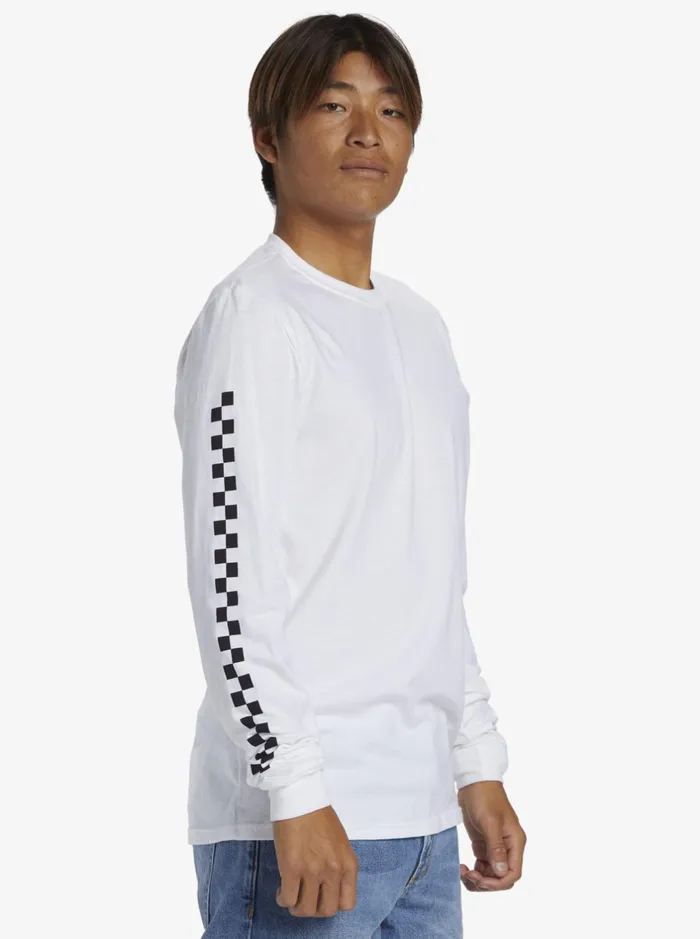 Tees Men Quiksilver The Original Long Sleeve TShirt White Tees Men Quiksilver The Original Long Sleeve TShirt White