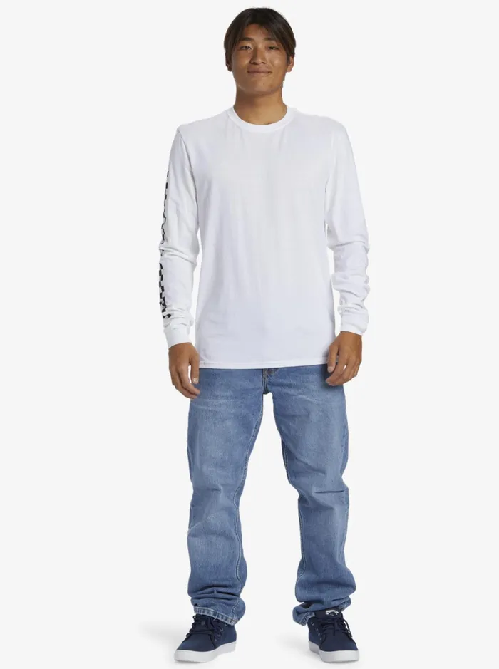 Tees Men Quiksilver The Original Long Sleeve TShirt White Tees Men Quiksilver The Original Long Sleeve TShirt White