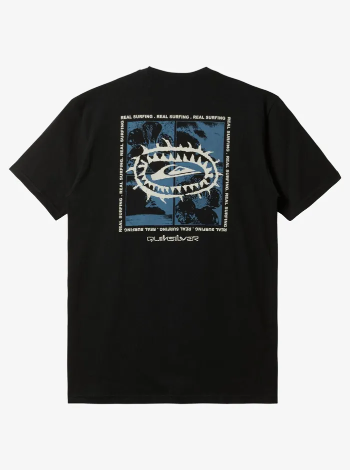 Tees Men Quiksilver Urban Surfin TShirt Black Tees Men Quiksilver Urban Surfin TShirt Black