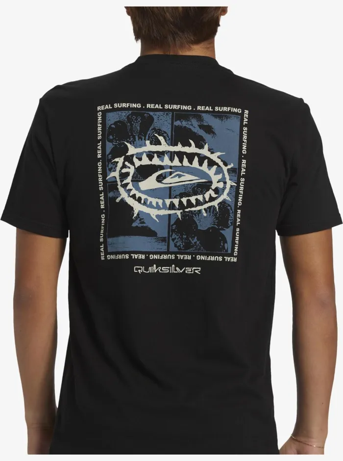 Tees Men Quiksilver Urban Surfin TShirt Black Tees Men Quiksilver Urban Surfin TShirt Black