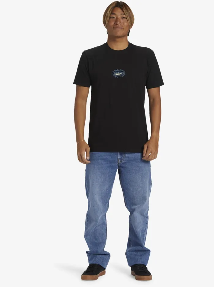 Tees Men Quiksilver Urban Surfin TShirt Black Tees Men Quiksilver Urban Surfin TShirt Black