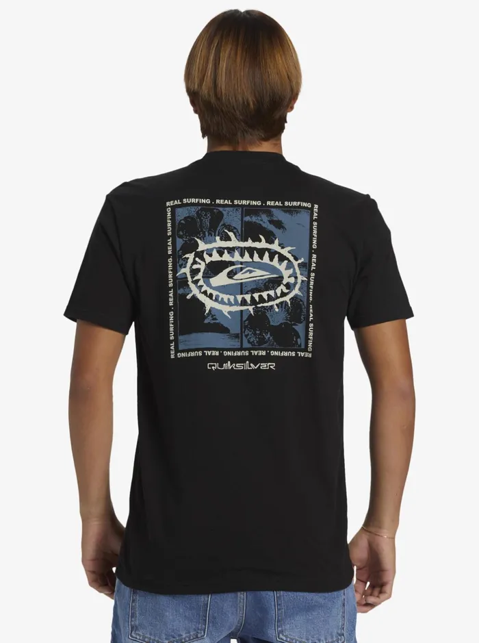 Tees Men Quiksilver Urban Surfin TShirt Black Tees Men Quiksilver Urban Surfin TShirt Black