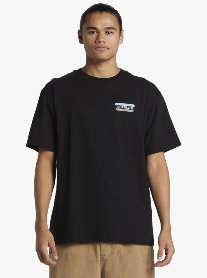 Tees Men Quiksilver Waterman All Filled Up TShirt Black Tees Men Quiksilver Waterman All Filled Up TShirt Black