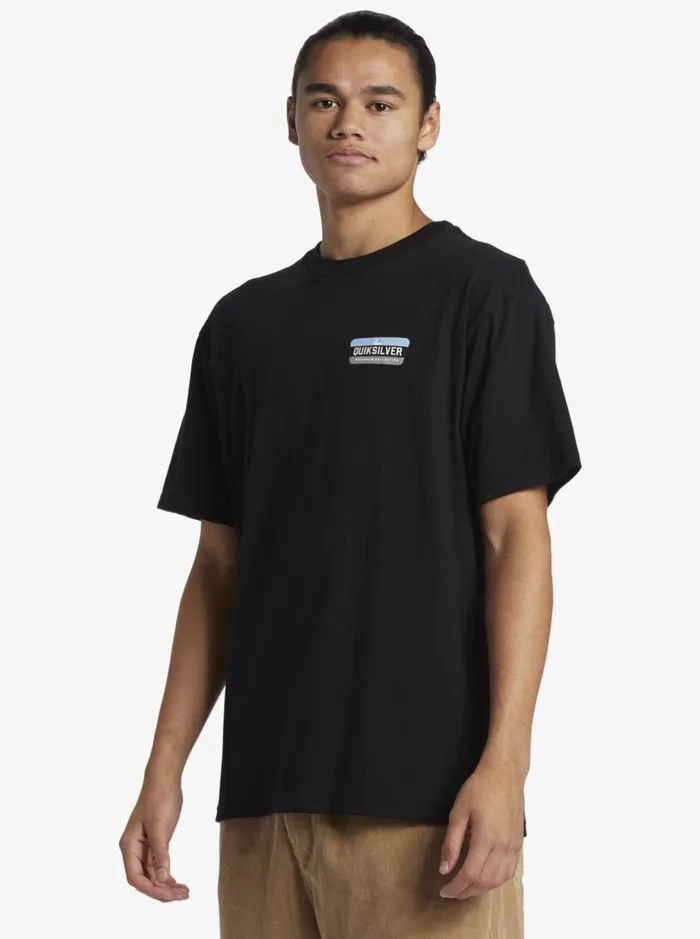 Tees Men Quiksilver Waterman All Filled Up TShirt Black Tees Men Quiksilver Waterman All Filled Up TShirt Black