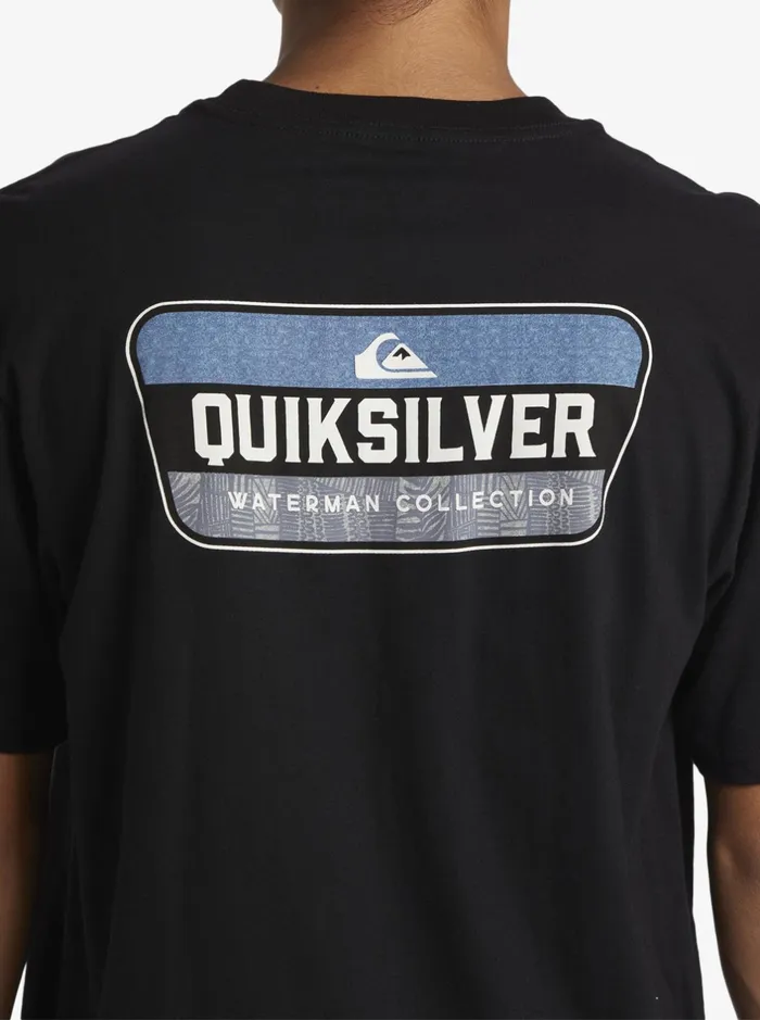 Tees Men Quiksilver Waterman All Filled Up TShirt Black Tees Men Quiksilver Waterman All Filled Up TShirt Black
