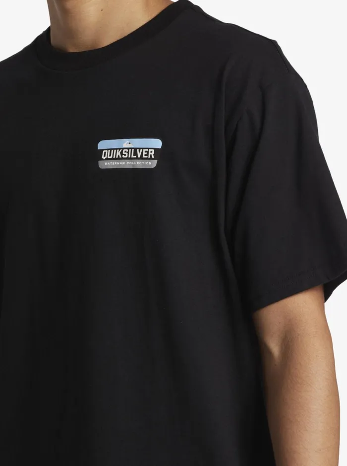 Tees Men Quiksilver Waterman All Filled Up TShirt Black Tees Men Quiksilver Waterman All Filled Up TShirt Black