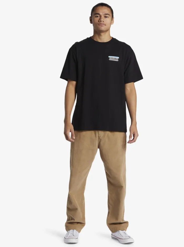 Tees Men Quiksilver Waterman All Filled Up TShirt Black Tees Men Quiksilver Waterman All Filled Up TShirt Black