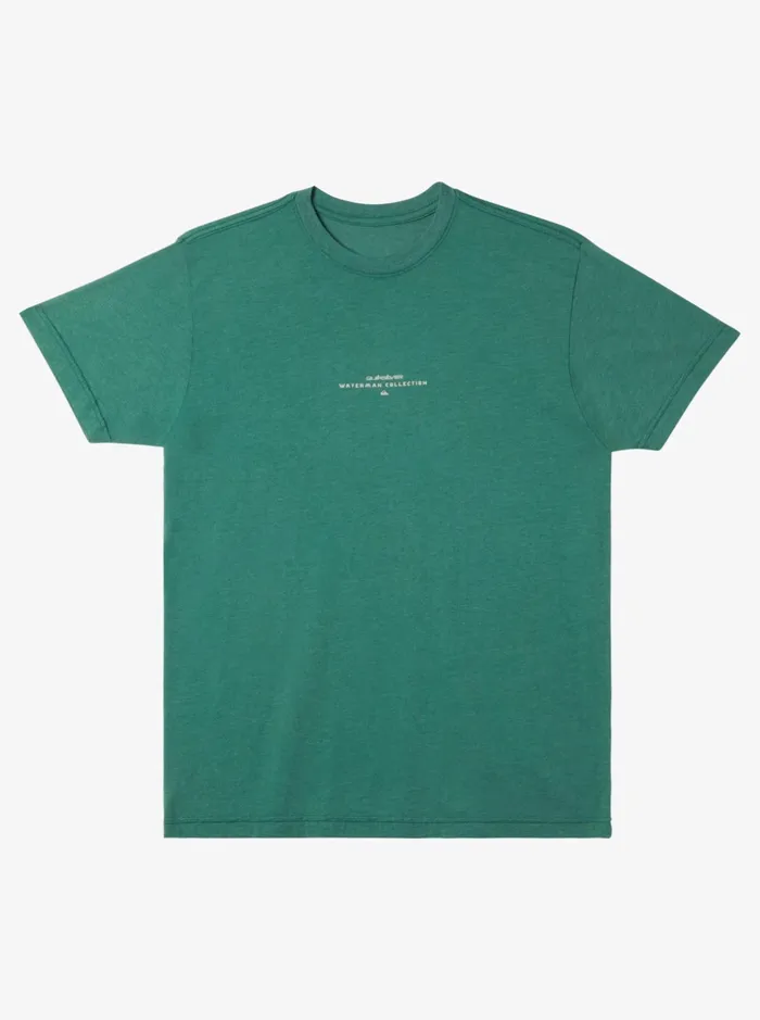 Tees Men Quiksilver Waterman Campgrounds QtShirt Smoke Pine Heather