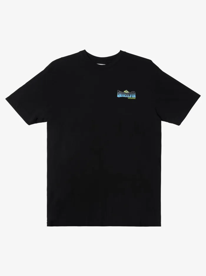 Tees Men Quiksilver Waterman Fish Flow QtShirt Black