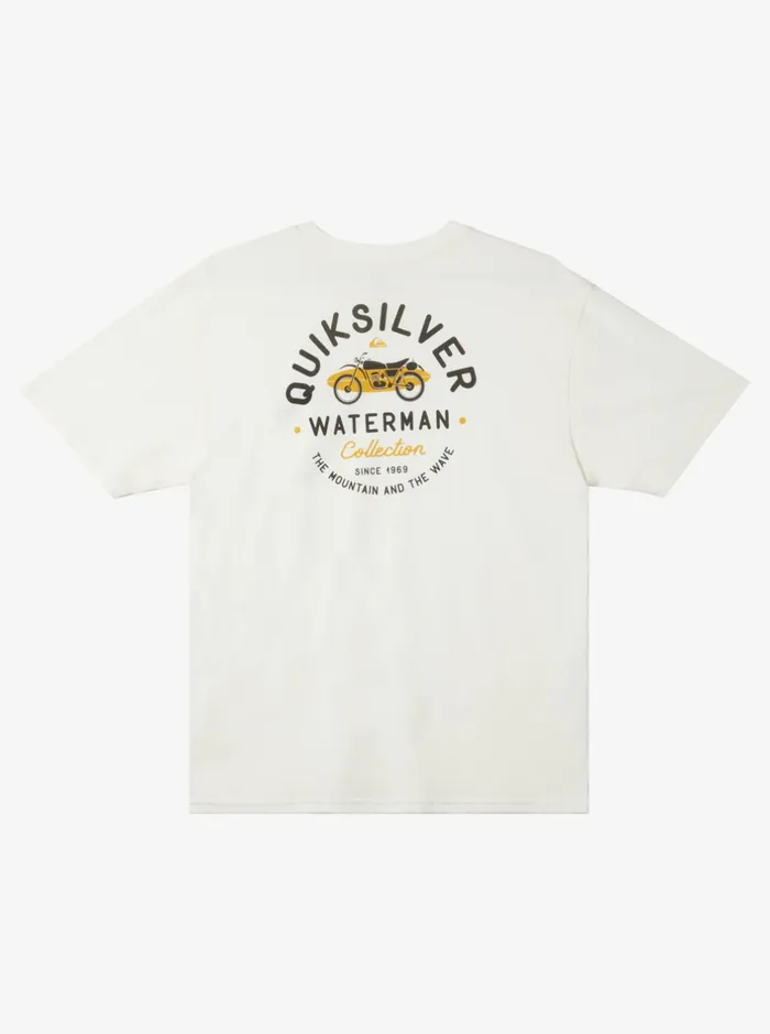 Tees Men Quiksilver Waterman Open Air QtShirt Snow White Tees Men Quiksilver Waterman Open Air QtShirt Snow White