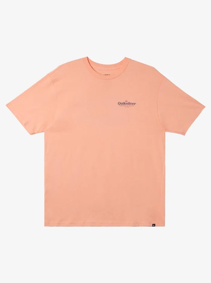 Tees Men Quiksilver Waterman Trophy Catch QtShirt Peach Pink