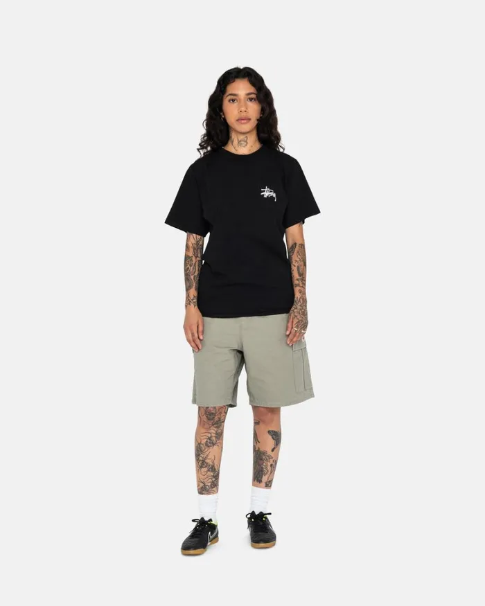 Tees Men Stussy BASIC STSSY TEE Black Tees Men Stussy BASIC STSSY TEE Black