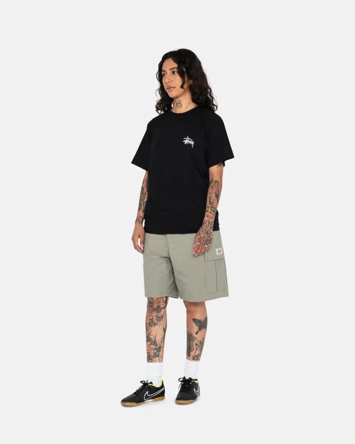 Tees Men Stussy BASIC STSSY TEE Black Tees Men Stussy BASIC STSSY TEE Black