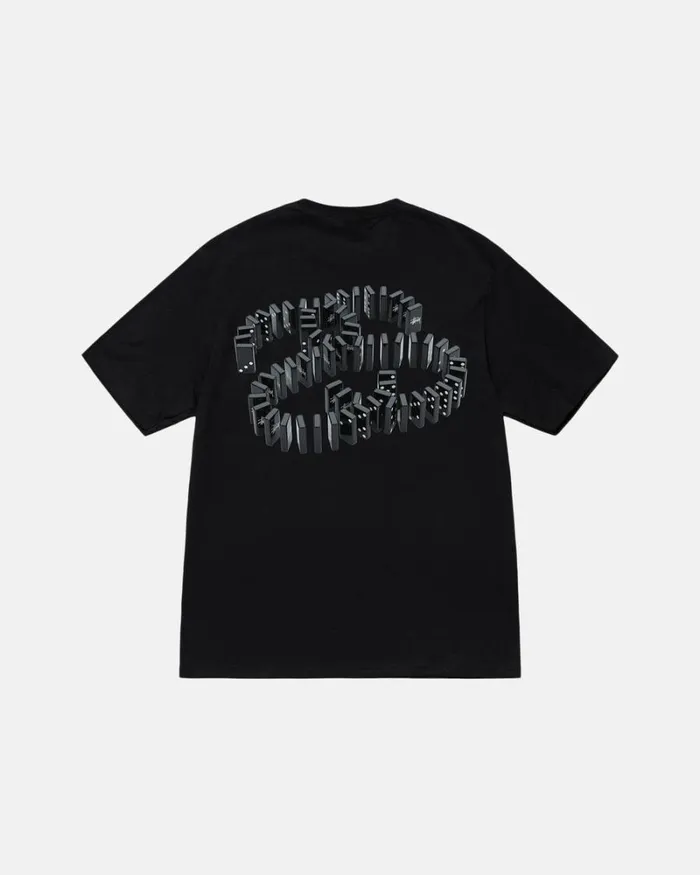 Tees Men Stussy DOMINOES TEE Black