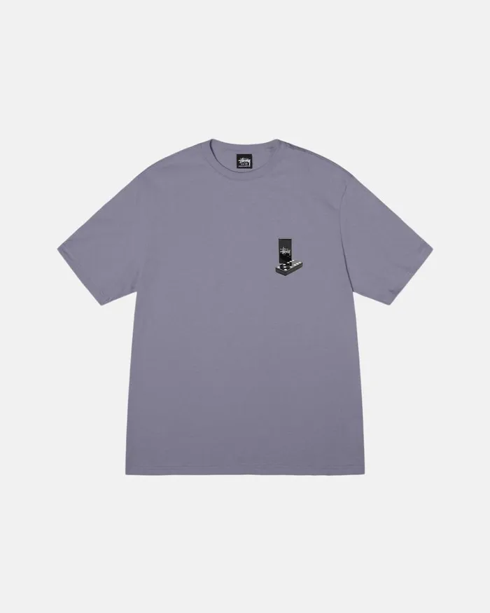 Tees Men Stussy DOMINOES TEE Mauve Tees Men Stussy DOMINOES TEE Mauve