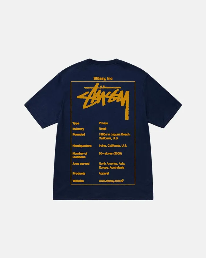 Tees Men Stussy WIKI TEE Navy