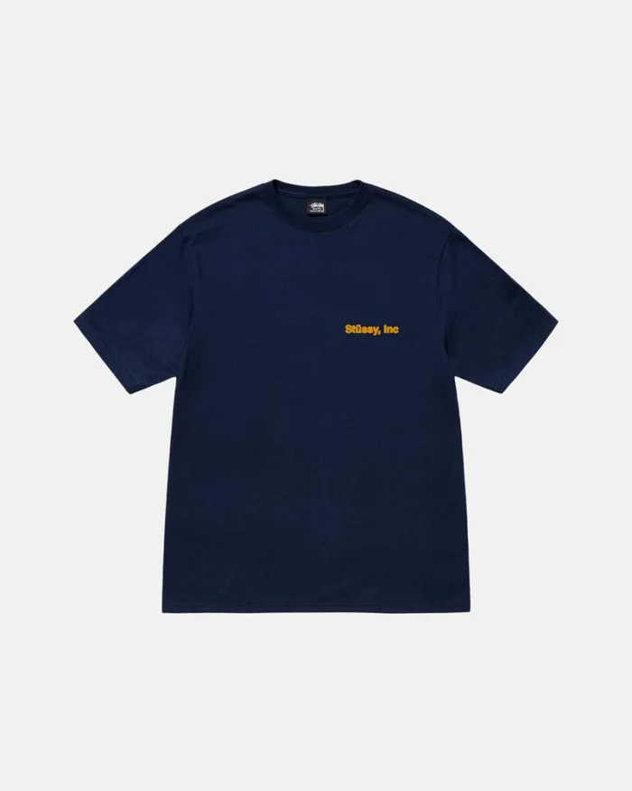 Tees Men Stussy WIKI TEE Navy Tees Men Stussy WIKI TEE Navy