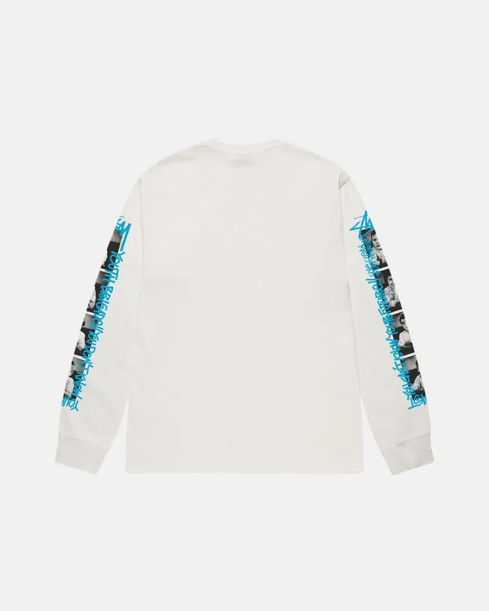 Tees Men Stussy YOUTH BRIGADE PIGMENT DYED LS TEE Natural Tees Men Stussy YOUTH BRIGADE PIGMENT DYED LS TEE Natural