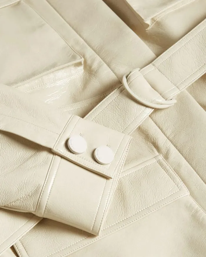 Textured Vinyl Field Jacket Ivory Women Ted Baker Coats and Jackets Textured Vinyl Field Jacket Ivory Women Ted Baker Coats and Jackets
