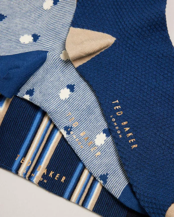 Three Pack Of Assorted Socks Assorted Men Ted Baker Socks
