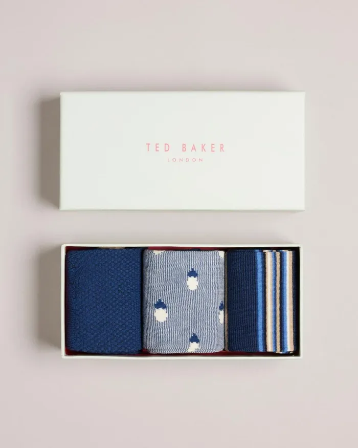 Three Pack Of Assorted Socks Assorted Men Ted Baker Socks