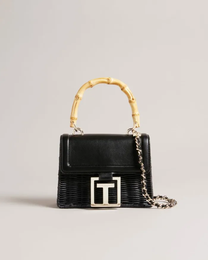 Top Handle Basket Cross Body Bag Black Women Ted Baker Bags