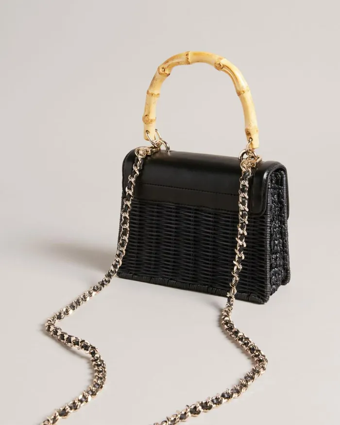 Top Handle Basket Cross Body Bag Black Women Ted Baker Bags