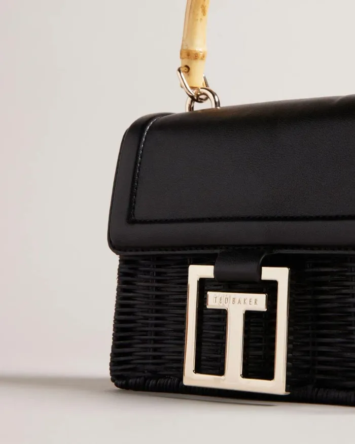 Top Handle Basket Cross Body Bag Black Women Ted Baker Bags