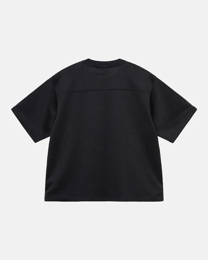 Tops and Shirts Men Stussy 4X4 MESH FOOTBALL JERSEY Black Tops and Shirts Men Stussy 4X4 MESH FOOTBALL JERSEY Black