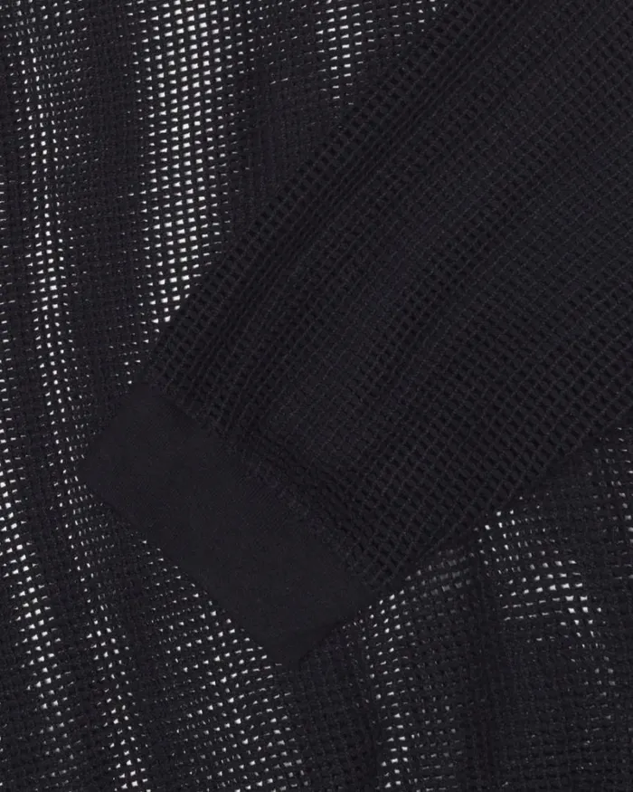 Tops and Shirts Men Stussy COTTON MESH LS CREW Black Tops and Shirts Men Stussy COTTON MESH LS CREW Black