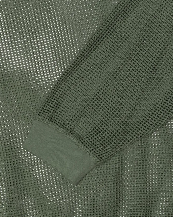 Tops and Shirts Men Stussy COTTON MESH LS CREW Olive Tops and Shirts Men Stussy COTTON MESH LS CREW Olive