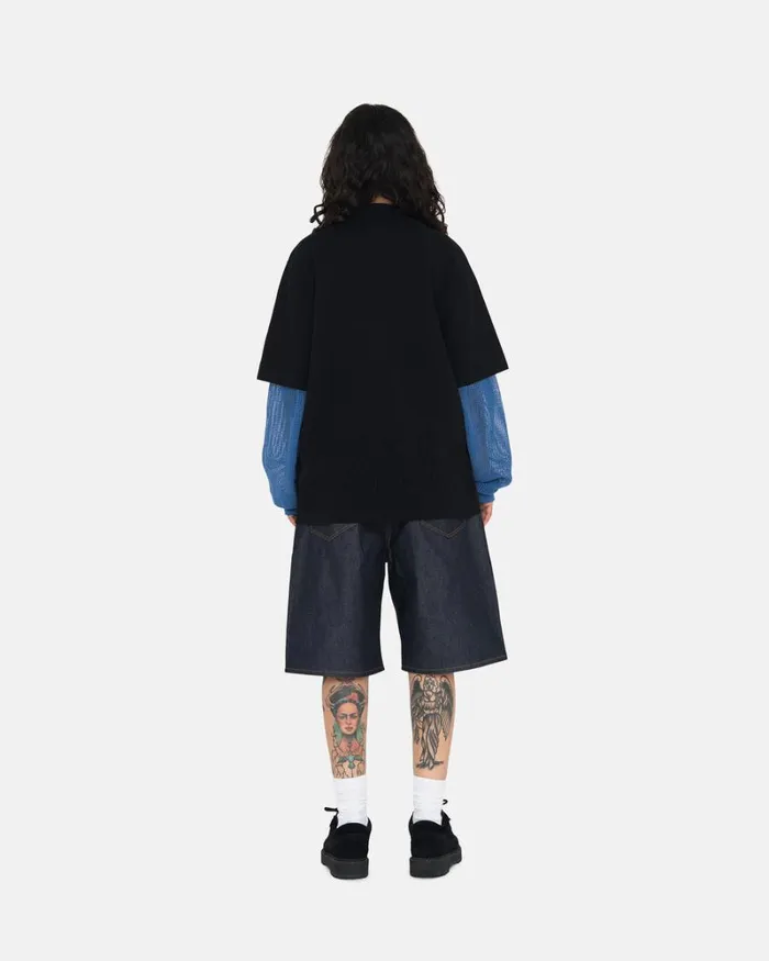Tops and Shirts Men Stussy WRINKLY GINGHAM SS SHIRT Black Tops and Shirts Men Stussy WRINKLY GINGHAM SS SHIRT Black