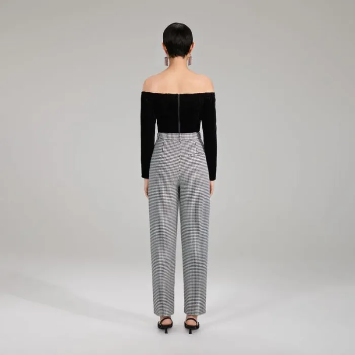 Tops Woman SelfPortrait Stretch Crepe Flared Sleeve Top Tops Woman SelfPortrait Stretch Crepe Flared Sleeve Top
