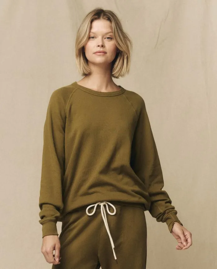 Tops Women039s The Great The College Sweatshirt Fir Green