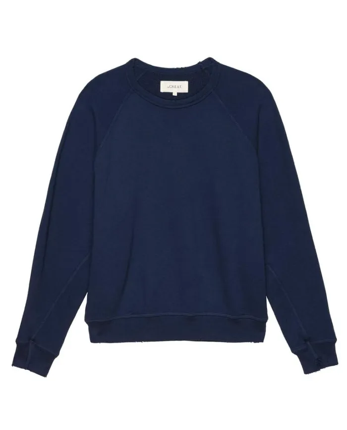 Tops Women039s The Great The College Sweatshirt True Navy