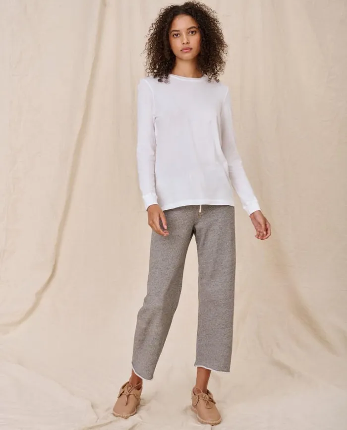 Tops Women039s The Great The Long Sleeve Slim Tee True White