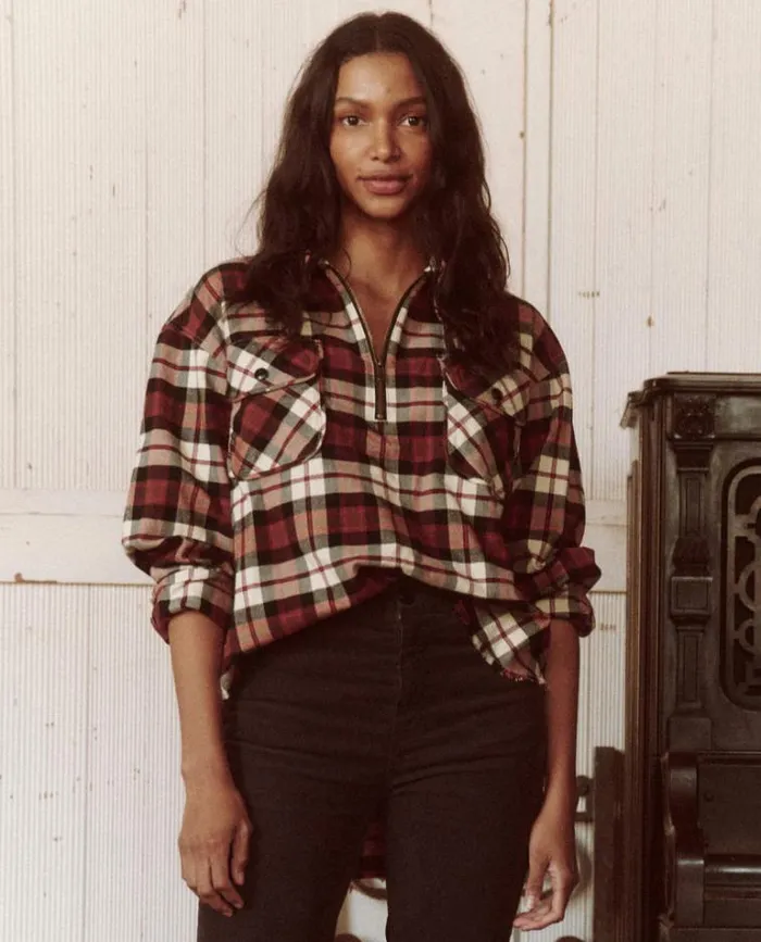 Tops Women039s The Great The Mountaineer Pullover Mill Plaid