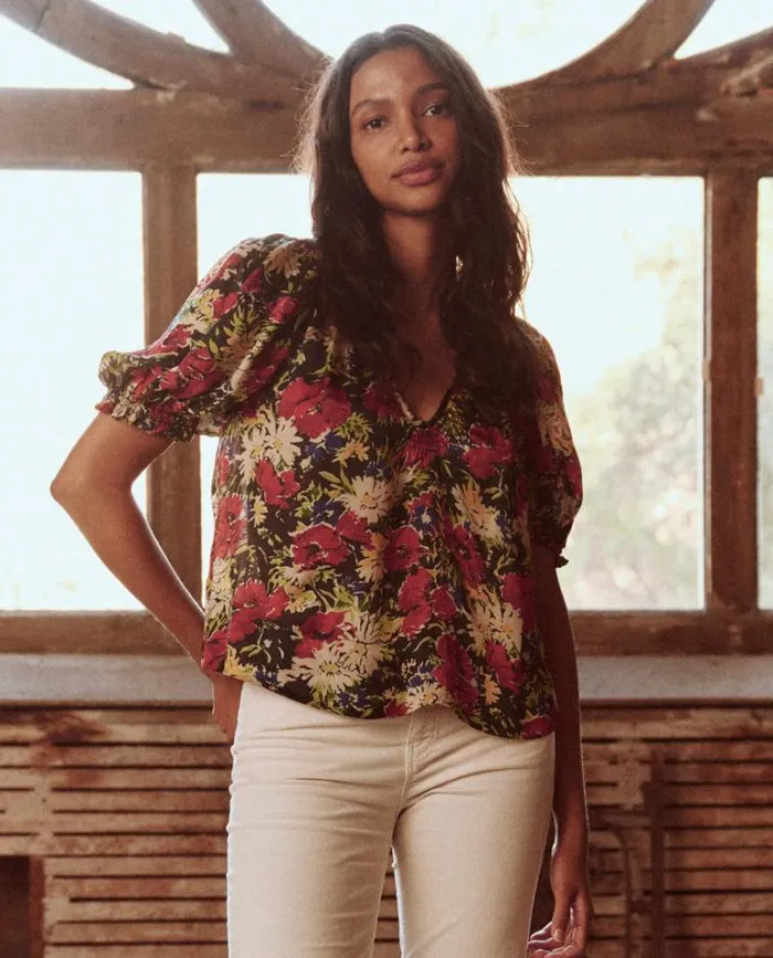 Tops Women039s The Great The Ponder Top Hidden Garden Floral