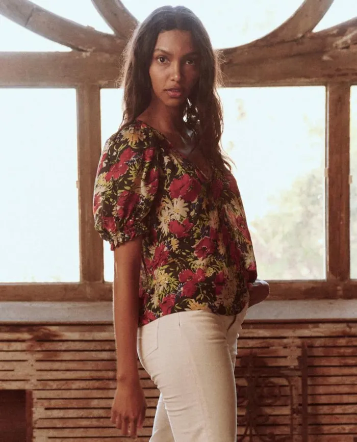 Tops Women039s The Great The Ponder Top Hidden Garden Floral