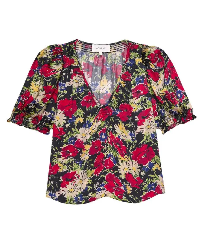 Tops Women039s The Great The Ponder Top Hidden Garden Floral