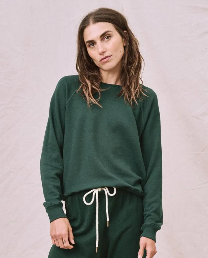 Tops Women039s The Great The Shrunken Sweatshirt Green Grove