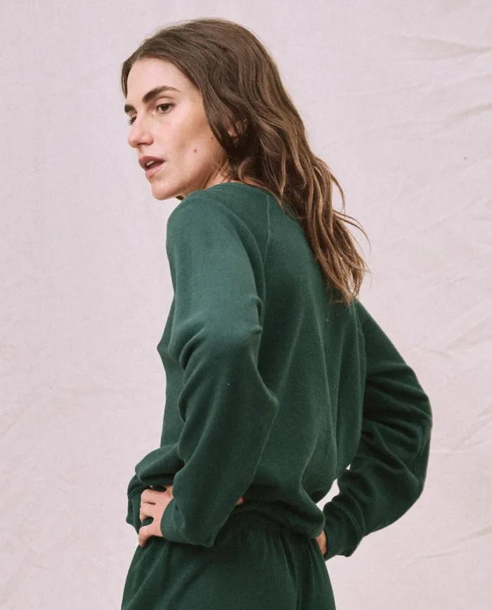 Tops Women039s The Great The Shrunken Sweatshirt Green Grove