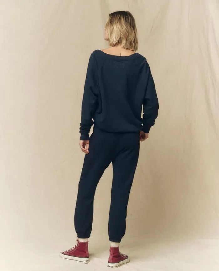 Tops Women039s The Great The VNeck Sweatshirt True Navy