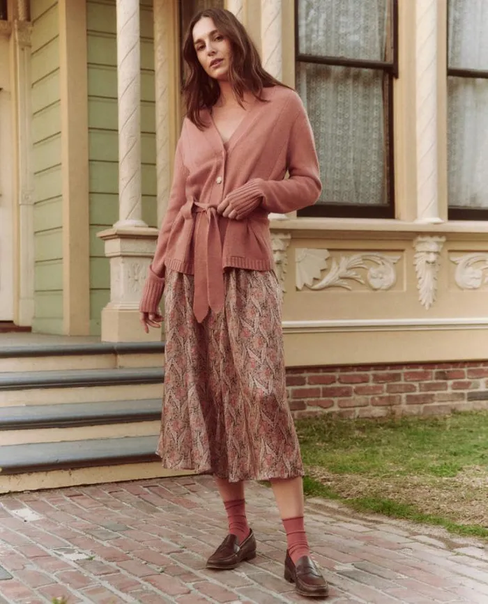 Tops Women039s The Great The Wayward Cardigan Dusk Pink